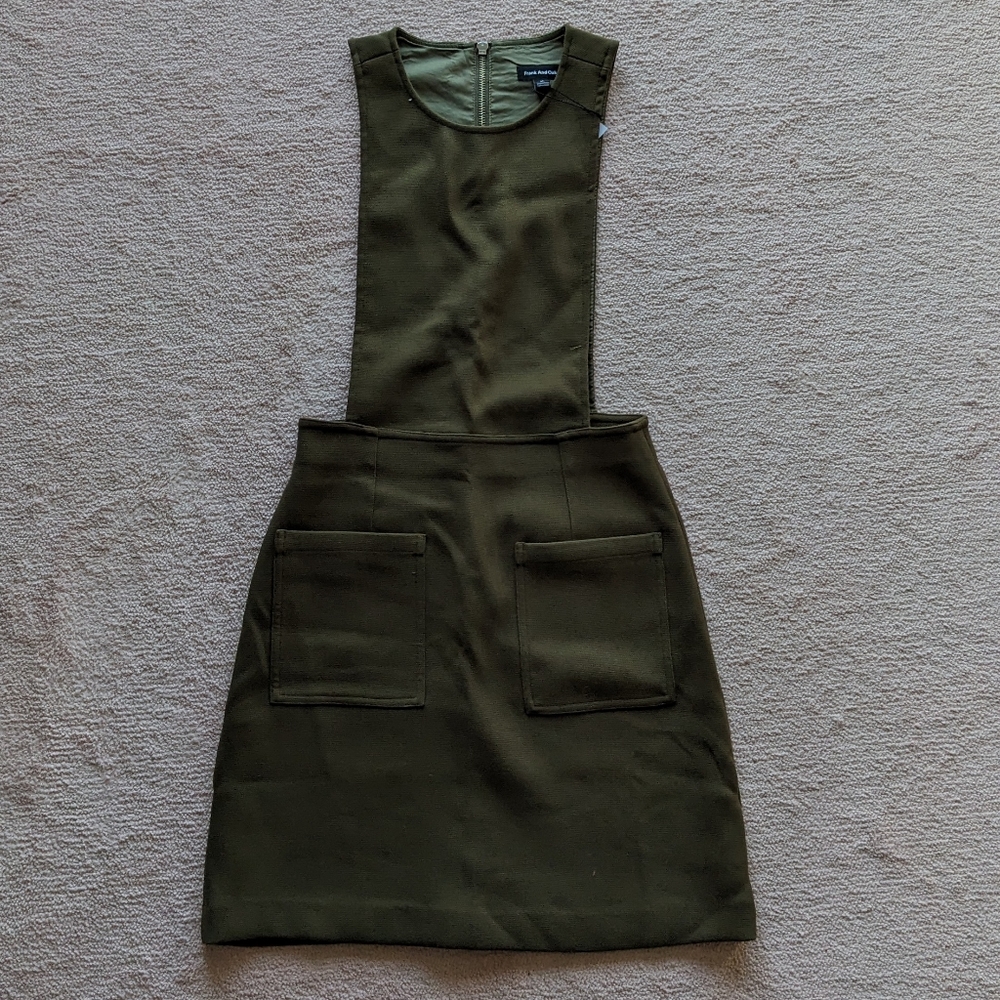 NWT Frank & Oak olive green dress, size XS